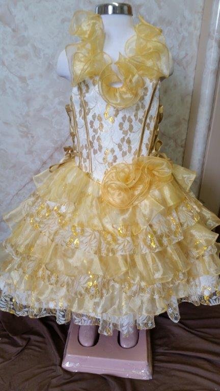 multi layer ruffle halter pageant dres